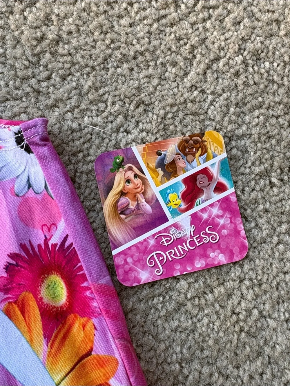 NWT Disney Princess Pink Floral Princess Tank Dress Size Lg (10/12)